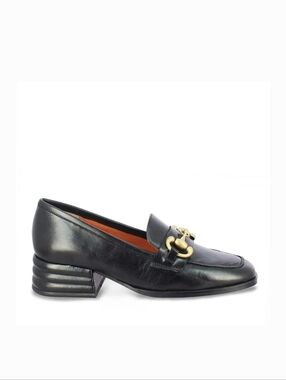 Saint G Jenny Black Leather Loafers Size 10